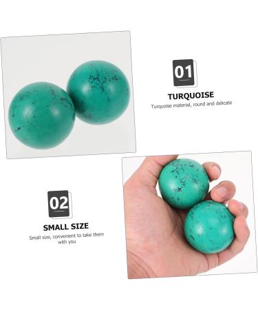 Frcolor 6 Stk Turquoise Handball Baoding Balls - Wooden Spherical Fitness and Relaxation Gifts for Hand Health - Buy Online on GoSupps.com