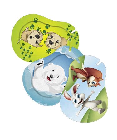 Ortopad Bamboo Adhesive Eye Patches 30/Pack Regular Size Animals Pack - Polar Bear Dog Bunny/Squirrel