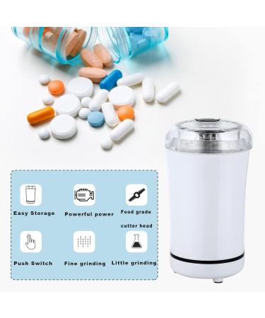 Multifunctional Electric Pill Crusher Grinder | Grind Medicine & Vitamins for All Sizes | Ideal for Elderly Children & Pets - White - Buy Online on GoSupps.com