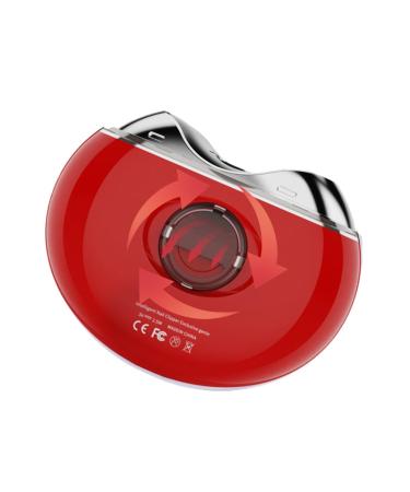 Automatic Nail | Electric Fingernail Polisher with Nail Shavings Box Auto Nail File for Men with Ultra Quiet 3-Speed Rechargeable UV Lamp Beads Aezon Nail Grinder Red