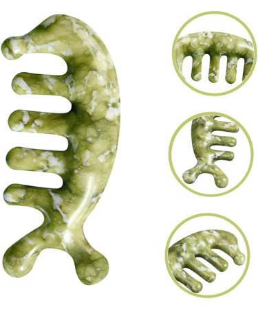 Moluckfu Jade Massage Comb | Premium Body & Scalp Massager | Handcrafted Jade Massage Device for Relaxation - Buy Online on GoSupps.com