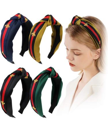 NODG 4 Pieces Knotted Headbands for Women - Boho Style Wide Turban Headbands - Diademas Para Mujer - Perfect Hair Accessories Gift - Buy Online on GoSupps.com