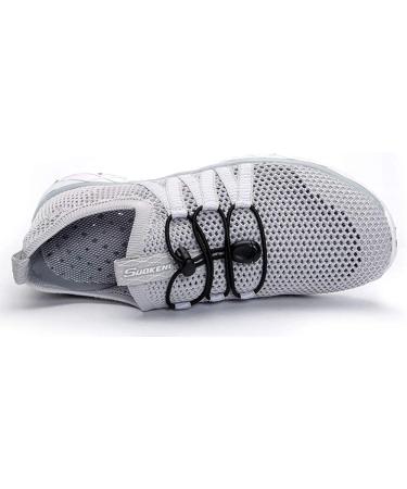 SUOKENI Women's Quick Drying Water Shoes - Size 9 Lightgray | Perfect for Beach & Water Sports - Buy Online on GoSupps.com