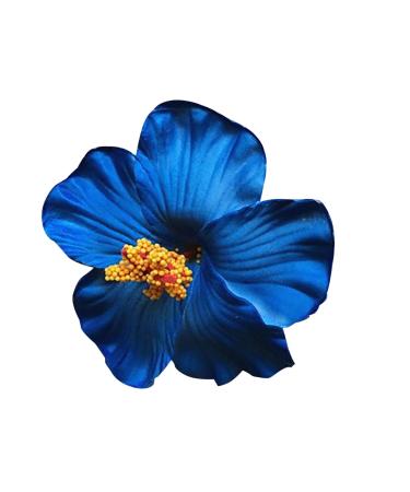 Flowers hair clip hair clip flowers multi -color roses hairdresses hair jewelry for girls women party beach wedding (blue one size) 1 piece (1 Pack) blue