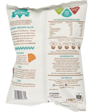 Manomasa Chipotle & Lime Tortilla Crisps 140 g - Buy Online on GoSupps.com