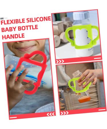 ibasenice 2pcs Silicone Bottle Handle Bottle Handle Milk Bottle Accessories Milk Bottle Handles Silicone Bottle Handle Milk Bottle Grips Feeding Bottle Newborn Feeder 13.00X7.00X6.50CM Assorted Color - Buy Online on GoSupps.com