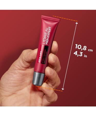 L'Or al Paris Men Expert Anti Aging Eye Cream for Men Reduces Wrinkles & Dark Circles Vita Lift 15ml International Shipping Available - Buy Online on GoSupps.com