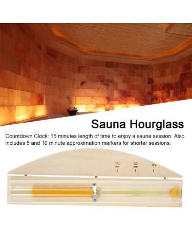 Luxury Wooden Hourglass Sauna Timer | 15 Minute Sandglass for Spa & Home Decor - Buy Online on GoSupps.com