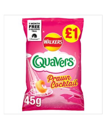 Walkers Quavers Prawn Cocktail Snacks 45g x Case of 15