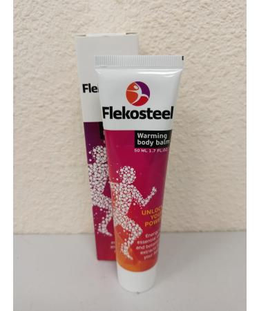 Flekosteel Cream 4 Tube Warming Body Balm 4x1.7 fl oz. (4x50 ml) Four Tubes Muscle Stretching Help with Joint Pain and atrosis. Original Hologram