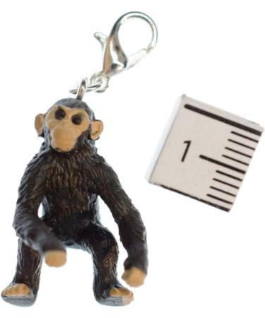 Buy Miniblings Chimpanzee Charm Zipper Pull - Handmade Monkey Pendant Jewelry - Silver-Plated for Bracelets Worldwide - Buy Online on GoSupps.com