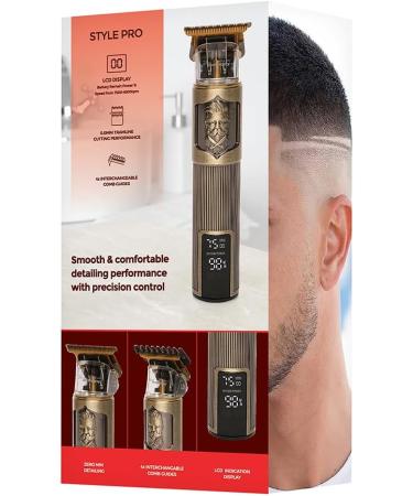 Paul Anthony 'Style Pro' USB-C Lithium Tramline Detailing & Stubble T-Bar Trimmer with LCD Display Zero mm Cutting and 4 Combs 1mm - 6mm - H5136A USB Detailer Trimmer - Buy Online on GoSupps.com