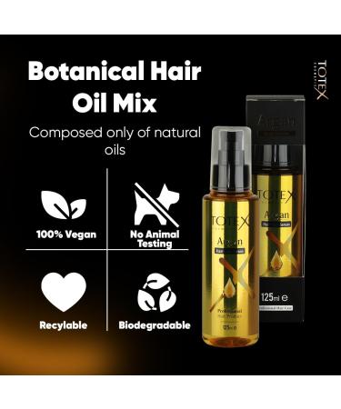 Totex Argan Hair Care Serum - 125ml (2 Pack) | Damaged Hair Repair & Anti-Split Ends Treatment - Buy Online on GoSupps.com