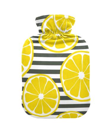 Hot water bottles with cover lemon hot water bag for pain relief sore muscles arthritis hot water bag 2 liters