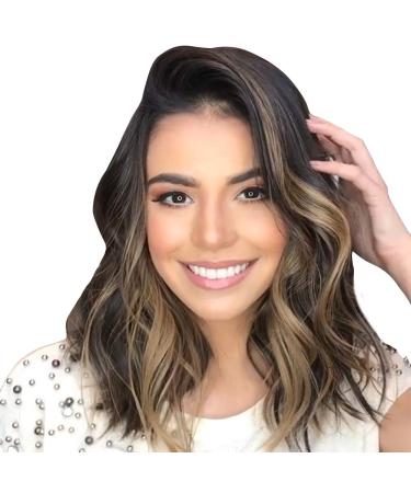 Front Lace Gradient Color Curly Wig for Women - Shoulder Length Hair Extension for Parties - Buy Online on GoSupps.com