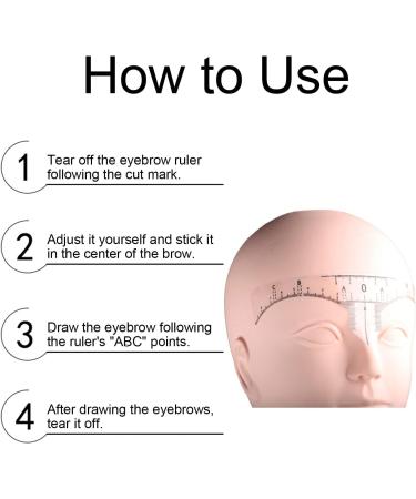 Eyebrow Ruler Stencils Eyebrow Mapping Sticker Microblading Measuring Shaper Tool 100 Pack for Brow Extensions for All Face Shapes - Buy Online on GoSupps.com