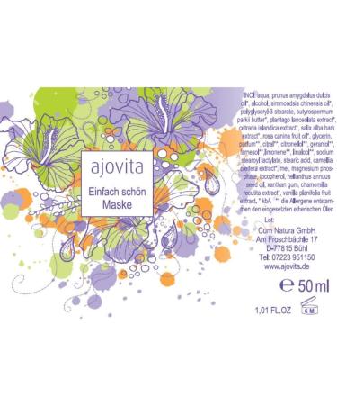 Cum Natura Ajovita Honey mask 100 natural facial mask moisture organic quality 50 ml - Buy Online on GoSupps.com