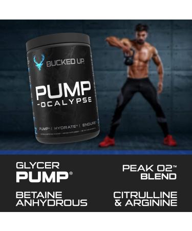 Pump-ocalypse Nitric Oxide Supplement with L-Arginine, Citrulline Malate & GlycerPump - Ultimate N.O. Booster for Blood Flow, Vascularity and Endurance - Blue Raz - Buy Online on GoSupps.com