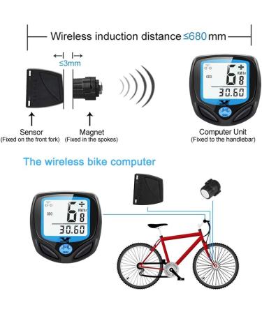 Buy Waterproof Wireless Bicycle Computer | Digital Kilometer Counter with LCD Backlight & Auto Wake | International Shipping Available - Buy Online on GoSupps.com