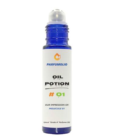 Oil Potion # 01 Inspired by Molecule 01 Unisex Uncut Grade A Fragrance Body Oil Dupe Concentrated Long Lasting Roll-On 10ml / 0.33 oz