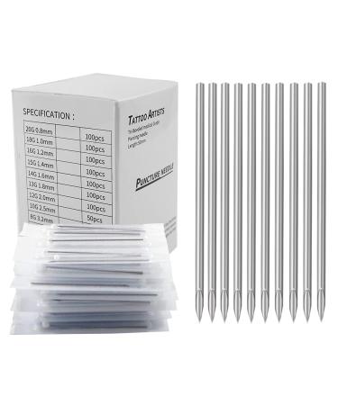 Piercing Needles - LQ 100Pcs 14G Body Piercing Needles Disposable Professional Piercing Needles for Body Ear Navel Nose Lip Nipple (14G 100PC)