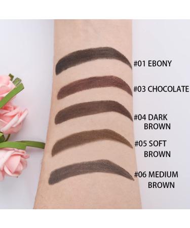 evpct 2Pcs Eyebrows Gel Pomade Set | Long-lasting Waterproof Eyebrow Kit with Dual-ended Brush | Dark Brown 04 - Buy Online on GoSupps.com