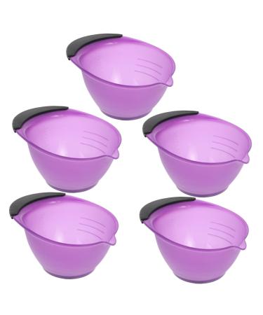 Healeved 5 pi ces Lot de Bols M langeurs pour Coloration Capillaire avec Poign e Antid rapante Bol Salon et Durable Parfait pour Usage Professionnel et Domicile