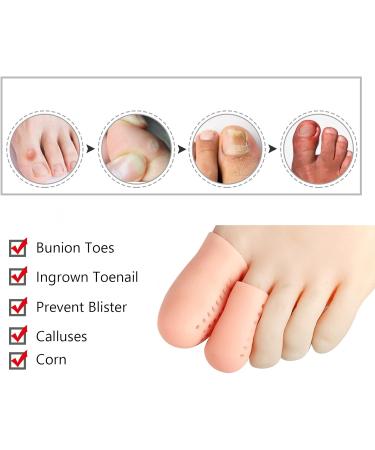 8 Pairs Silicone Toe Protectors - Breathable Toe Caps for Men & Women | Pain Relief for Ingrown Toenails Bubbles Hammer Toe - Buy Online on GoSupps.com