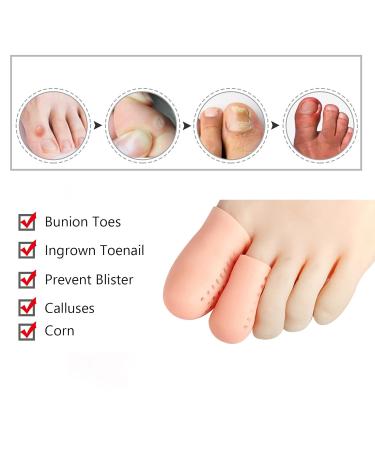 8 Pairs of Silicone Big Toe Caps | Toe Protection for Corns & Blisters | Pain Relief & Ingrown Toenail Care - Buy Online on GoSupps.com
