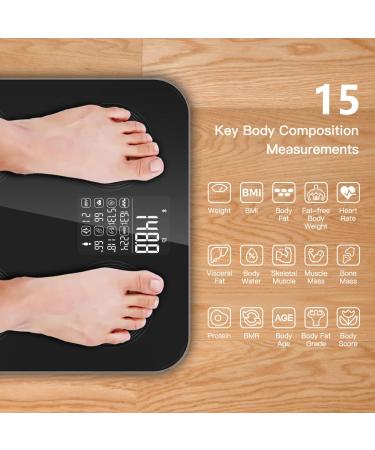 Kainkript Body Weight Scale with BMI, Heart Rate, Water & Muscle Measurement - 400lb Bluetooth Scale - Buy Online on GoSupps.com
