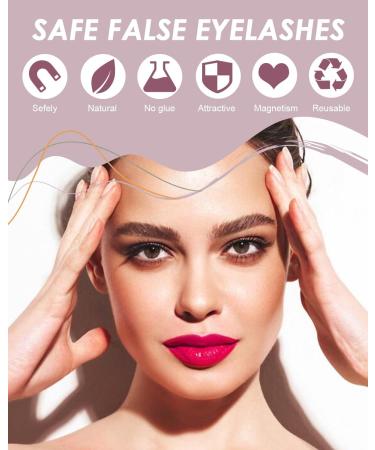 Neialla Magnetic Eyelashes 10 Pairs with Magnetic Eyeliner - Natural Look, Waterproof, Reusable - Buy Online on GoSupps.com