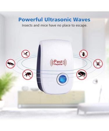 6 Pack Ultrasonic Pest Repeller - Electronic Plug-in Sonic Control for Insects, Rodents, and Bugs - Home, Office, Warehouse, Hotel - Repels Roaches, Ants, Mice, Mosquitoes, Spiders - Buy Online on GoSupps.com