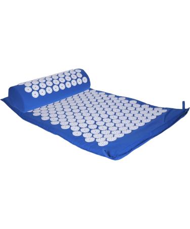 Acupressure Mat for Pain Relief & Relaxation | Set with Nail Mat & Carrying Bag - Blue | Perfect for Men & Women - Buy Online on GoSupps.com