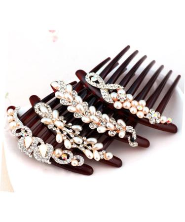 Angoily Hair Comb Different Occasions Unique Design Hair Clip Comb No Peculiar Smell Durable French Side Combs Thick Hair Girls Hair Styling Fine Craft Vintage Women's Rhinestone - Buy Online on GoSupps.com