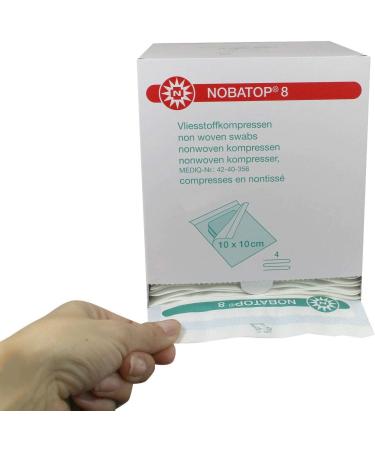 Noba Dressings - Sterile 10x10 cm Compresses 50 Pack (2 Pieces x 25) - International Shipping Available - Buy Online on GoSupps.com