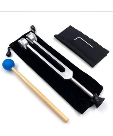 OM 136.1Hz Tuning Fork Weighted Heart Chakra Tuning Energy Fork for Sound Healing Meditation Immune System and Circulatio Silver