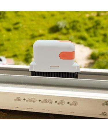Hard Bristle Crevice Cleaning Brush - Toilet Scrub Brush | Hard Bristle Crevice Cleaning Brush Grout Dustpan Cleaner Brush for Shower Tile Bathroom Orange1 - Buy Online on GoSupps.com