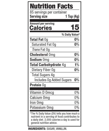 Gefen Vanilla Sugar  Resealable Container  Measuring Scoop Included - Buy Online on GoSupps.com