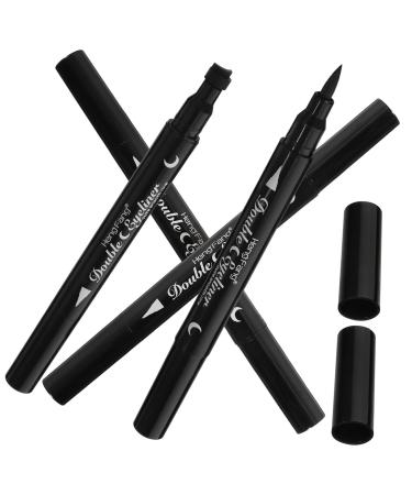 IWOWHERO 4pcs Eyeliner Long-lasting Eye Pencil Makeup Pencils for Eyes Smudge-proof Eye Definer Eye Stamp Abs