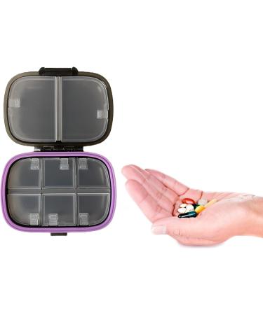Portable 8-Compartment Pill Box - Waterproof Medicine Organizer for Travel & Daily Use | Secure & Easy-to-Carry for Vitamins Supplements Medications & Jewelry - Buy Online on GoSupps.com