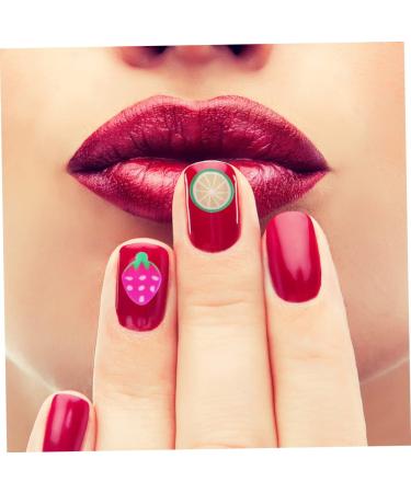 FRCOLOR 7200 Pieces 12 Fruit Slime Cut Nail Accessories Elegant False Nails Nail Decals with Flowers Nails Fruit Fruit Slices Manicure Decorate Appliques Nail Splitters - Buy Online on GoSupps.com