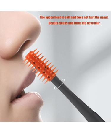 2024 2-in-1 Nasal Hair Cutter - Double Sided Nose Hair Knife & Portable Hair Remover Tool | 360 Rotating Design Soft Spoon Head - Gray - Buy Online on GoSupps.com