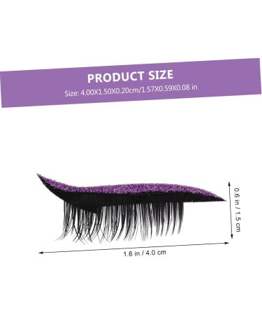 FOMIYES 4 pairs Decals Lash Reusable with Tool Liners Waterproof Decal and Eyeliners Temporary Makeup 4x1.5cm Purple - Buy Online on GoSupps.com