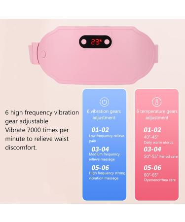 Menstrections Portable Electric Heating Pillows - Hot Compress & Waist Massage Belts for Back Pain Relief | 6 Vibration Modes | Fast Warming Pink - Buy Online on GoSupps.com
