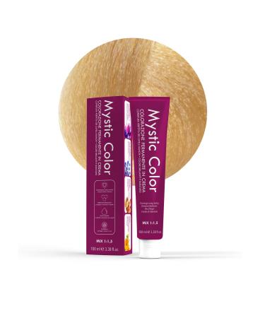 Mystic Color, Hair Color, Formula Enriched with Argan Oil and Calendula, Long-Lasting Permanent Coloring Cream, Golden Platinum Blonde 10.3, 100 ml