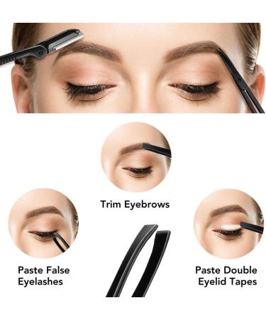 DULSPUE Eyebrow Razor & Facial Hair Remover for Women - 12-Piece Beauty Makeup Set Perfect Eyebrow Trimmer & Eyelash Brush - Buy Online on GoSupps.com