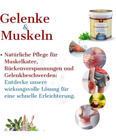 Swissmedicus Horse Balm Massage Gel - 250ml with 25 Herbal Extracts for Muscles & Joints Relief - Cooling Formula with Horse Chestnut Arnica & Eucalyptus - Buy Online on GoSupps.com