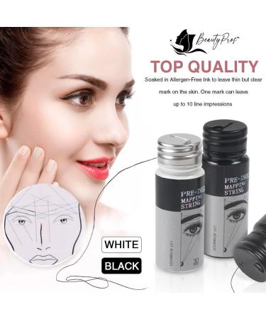 Brow Mapping String 100ft - Pre-Inked Microblading Supplies | Allergen-Free Eyebrow Mapping Tool (Black - Buy Online on GoSupps.com