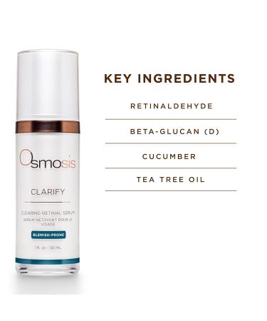 Omsosis CLARIFY Clearing Retinal with Vitamin A Serum Calms and Soothes for Acne Pigmented Oily and Blemish-Prone Skin 1 Fl Oz - Buy Online on GoSupps.com