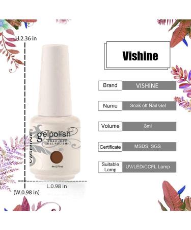 Vishine 2 Colors Nail Gel Polish Set Black Dark Red Wine Color Soak Off UV LED Varnish Long Lasting Nail Art Classic Collection - Buy Online on GoSupps.com